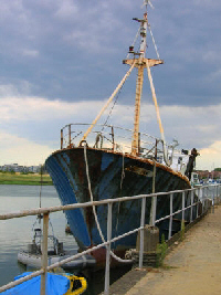 90ft trawler undergoing conversion to a live-aboard